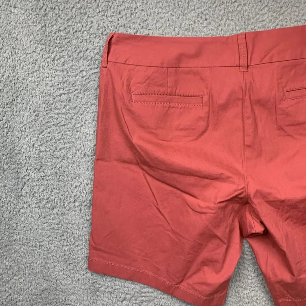 J.Crew Frankie Shorts Womens 16 Pink Chino Twill Stretch Bermuda Flat Front